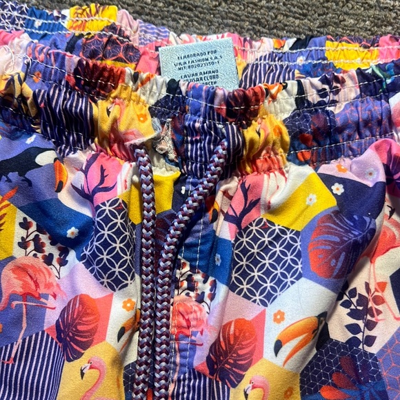 🌴Men’s fun pink and purple flamingo swim trunk L - Picture 3 of 6